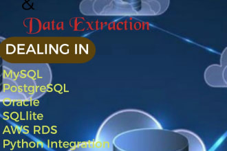 design sql database in mysql, oracle and postgresql