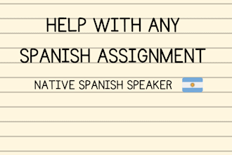 help with spanish tasks