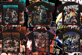 design a vintage 90s bootleg t shirt for you
