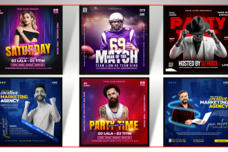 design digital flyer, concert flyer, sport flyer,event flyer