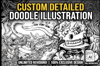 draw cartoon doodle art illustration