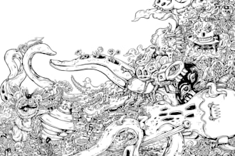 draw cartoon doodle art illustration