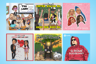 draw your song music album cover art with any style you want