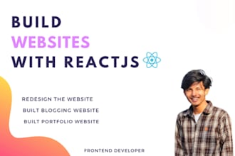develop professional website with reactjs
