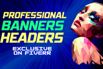 design a professional website banner or header