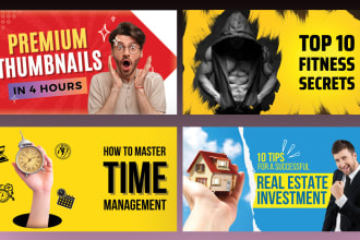 design an attractive eye catchy youtube thumbnail design