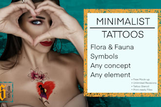 draw a personalized minimalist tattoo design just for you