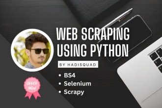 do web scraping for data extraction, mining using python