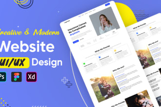 design custom website or landing page using PSD, xd or figma
