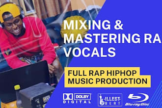 mix and master rap songs, edm music professionally