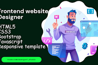 be frontend website developer in html css bootstrap and js