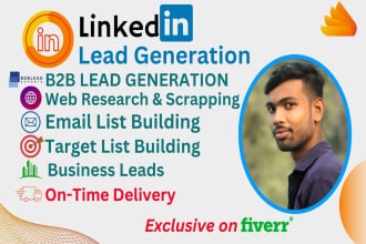 do targeted b2b lead generation, linkedin leads and prospect email list building