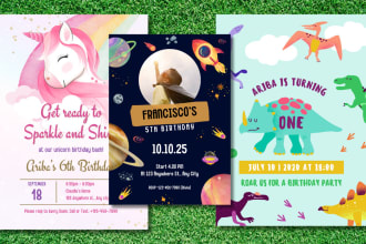 design kids birthday flyer kids party invitations within 6 hrs