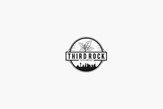 design known and trustworthy third rock food company logo