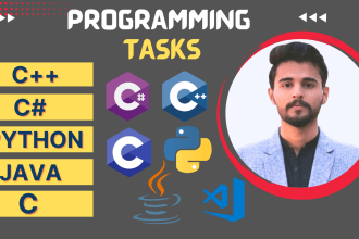 do your cpp , csharp , java , and python programming tasks and projects