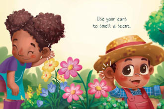 create beautiful african american children book illustration