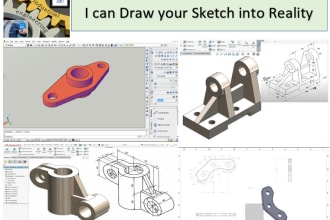 design 2d and 3d models by using solidworks and do arena simulation