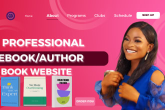 design author website, ebook website, course website