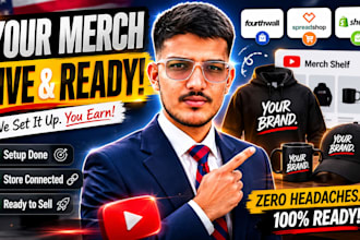 setup complete youtube merch shelf and merch store for creators and streamers