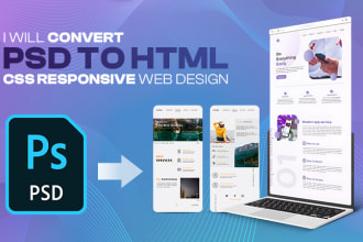 convert psd to html css responsive web design