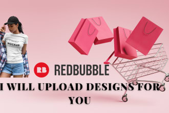 upload designs on redbubble and pod websites