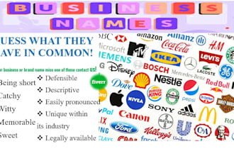 business name search, generation and domain availability 24hrs manual