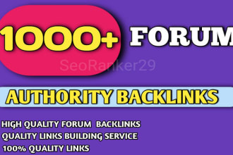 make 7000 forum profile and social media SEO pr9 backlinks