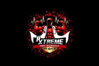 make a design creative physical fitness logo 24hrs