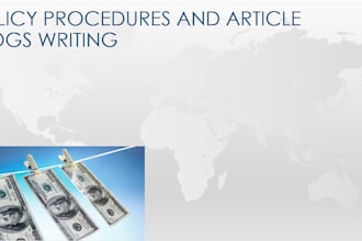 provide policy and procedure writing on aml cft and risk