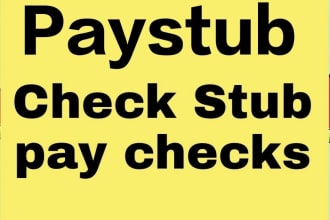 create professional paystub, checkstub, pay stubs