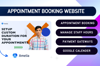 install amelia booking plugin and create an appointment booking website