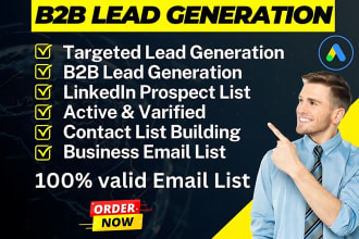 expert b2b lead generation, prospect list building, and linkedin lead generation
