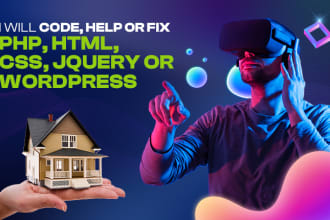 code, help or fix php, html,css, jquery or wordpress
