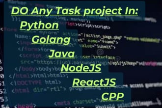 do any task project in grpc java, node js, react js, python