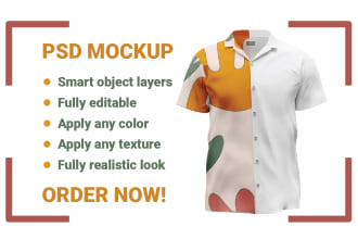 create PSD mockup with smart objects layers