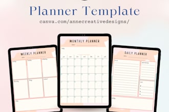 design custom planner, calendar or journal