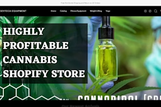 design cannabis shopify marijuana store cannabis website cbd dropshipping store
