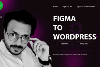 convert, clone figma to wordpress with elementor pro