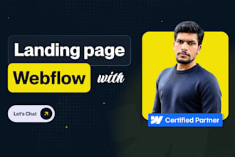 develop a landing page in webflow