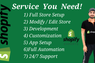 be your shopify expert to shopify store design and redesign