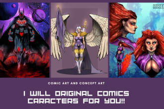 draw illustrations, comic book art, fan art