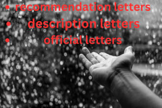 recommendation or official letters
