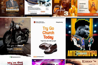do dj, hip hop, music, event, party flyer, or poster in 10hrs