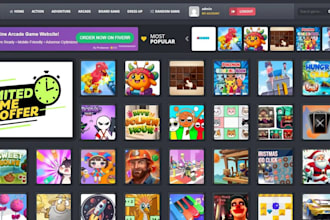 create google adsense compatible online arcade games wordpress website with app