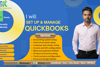 set up and manage quickbooks, xero, and erp systems