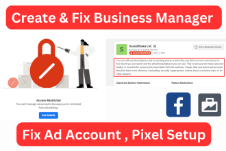 create a fresh facebook business manager and ads account