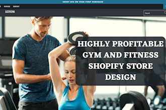 design gym and fitness shopify health and wellness store gym equipment website
