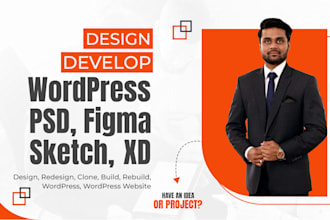 design, redesign, clone, build, rebuild wordpress, wordpress website development
