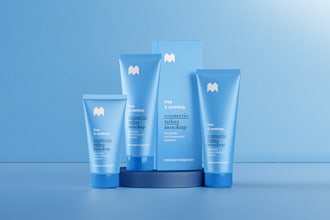design realistic 3d cream tube mockup for your product