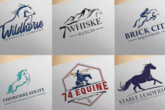 do equestrian equine horse farm and ranch logo for you